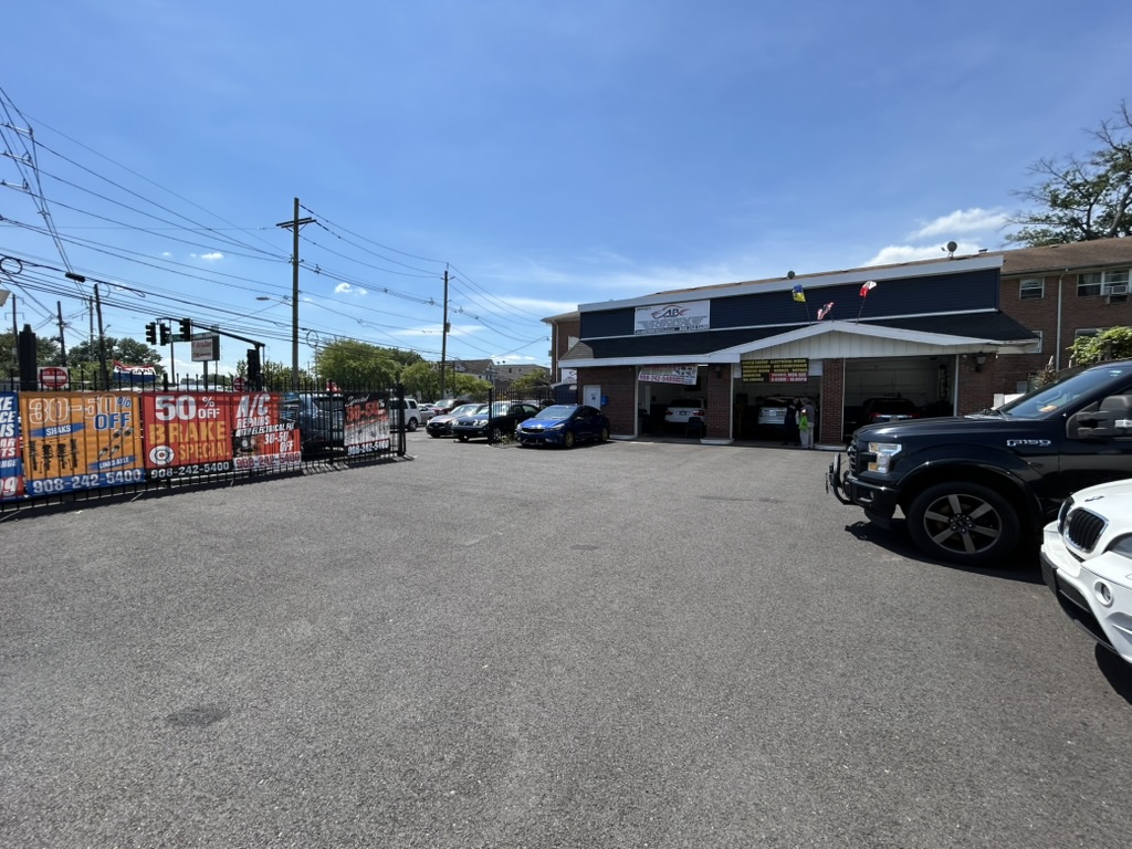 Driveway and service bays at A & B Auto Repair Center